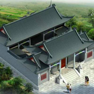 仿古祠堂设计效果图-武陵源区仿古祠堂-古韵园林景观(查看)