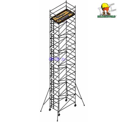 梯博士17米鋁合金腳手架-鋁合金工作平臺-室內室外高空作業支架